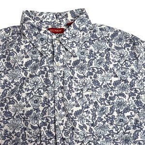 Reunion Union Bay Floral Paisley Button Up Shirt XL Country Farmcore Hipster